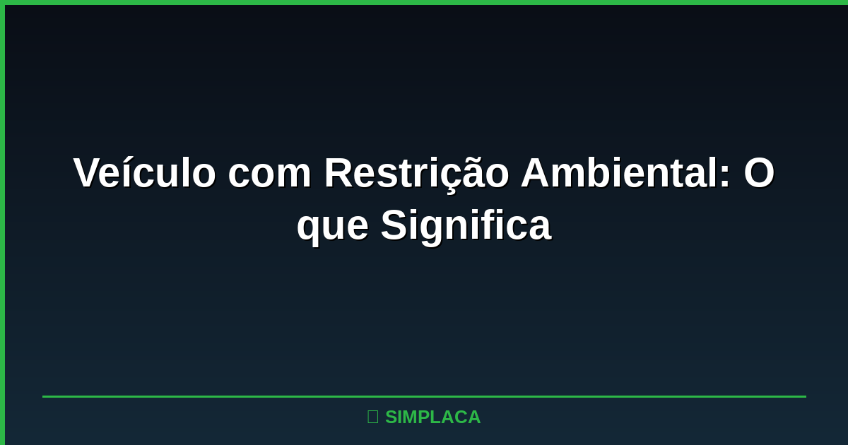 Carro parado em posto de inspeção veicular ambiental