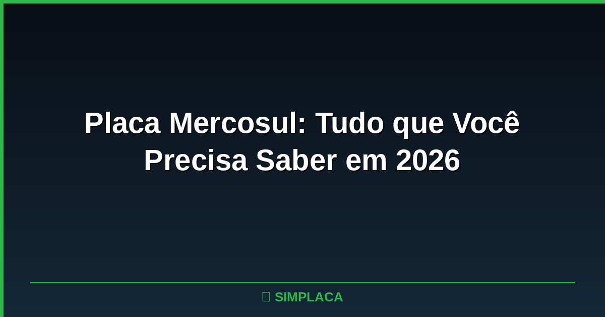 Placa no padrão Mercosul instalada em veículo brasileiro com fundo branco e letras em azul e preto