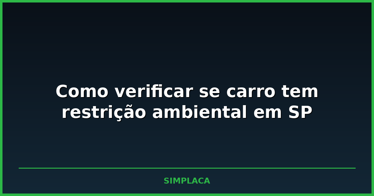 Placa de trânsito indicando zona de restrição de circulação em avenida de São Paulo
