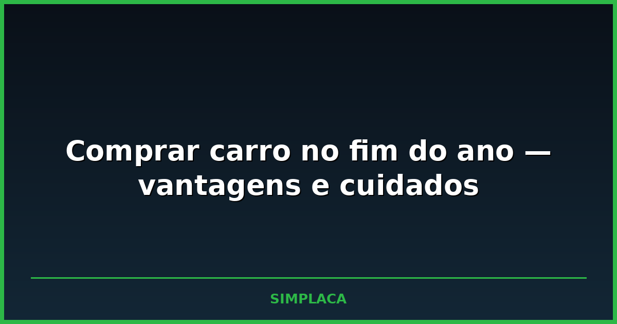 Pátio de concessionária com carros à venda em dezembro